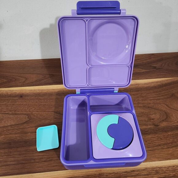 Omie Box Insulated Bento Lunch Box Leakproof Thermos Food Jar Purple - Picture 4 of 8